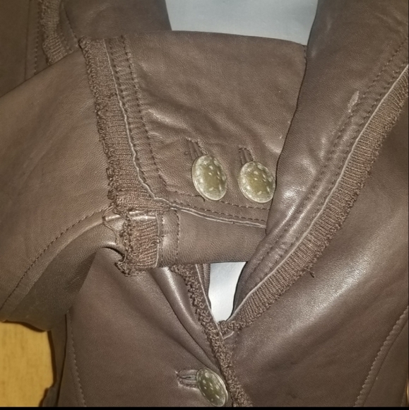 CHOCOLATE BUTTER SOFT LEATHER JACKET-VINTAGE - Picture 4 of 8